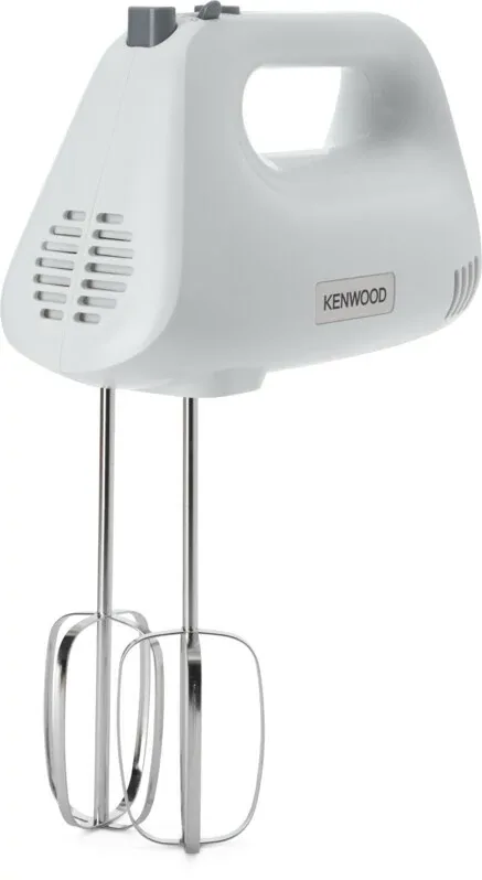 Kenwood Hand Mixer (Electric Whisk) 450W With 5 Speeds + Turbo Button, Twin Stainless Steel Kneader And Beater For Mixing, Whipping, Whisking, Kneading HMP30.A0WH
