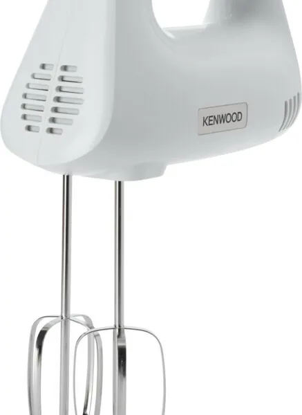 Kenwood Hand Mixer (Electric Whisk) 450W With 5 Speeds + Turbo Button, Twin Stainless Steel Kneader And Beater For Mixing, Whipping, Whisking, Kneading HMP30.A0WH