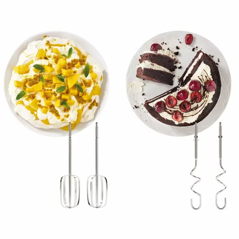 Kenwood Hand Mixer (Electric Whisk) 450W With 5 Speeds + Turbo Button, Twin Stainless Steel Kneader And Beater For Mixing, Whipping, Whisking, Kneading HMP30.A0WH