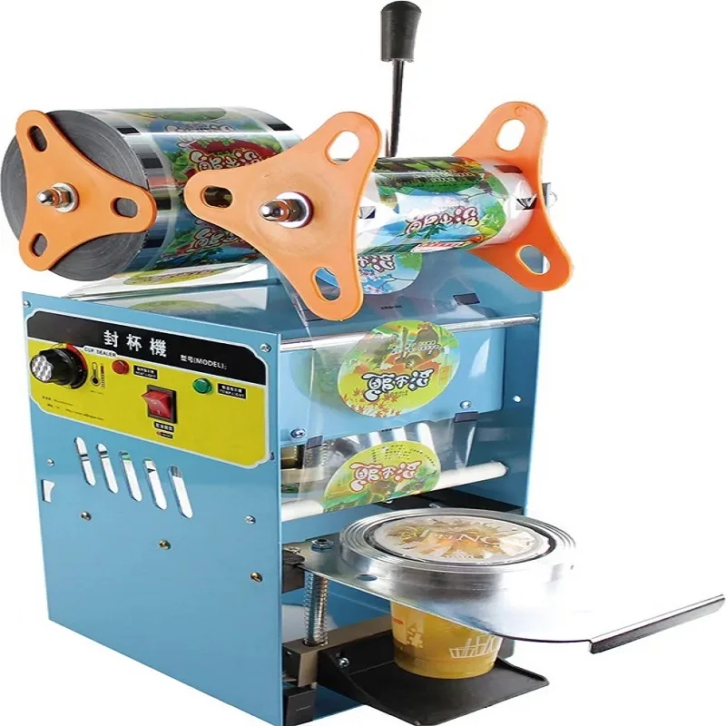 Commercial Electric Manual Cup Sealing Machine 300-500 Cups/Hour High-Efficiency Industrial Sealer, Professional Multi-Size Beverage Sealing Machine HCS-868