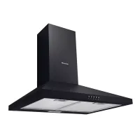 Hisense Chimney Cooker Hood 60cm, Wall Mounted, Powerful Extraction, Low Noise, LED Lighting, Push Button Control HWH601BK