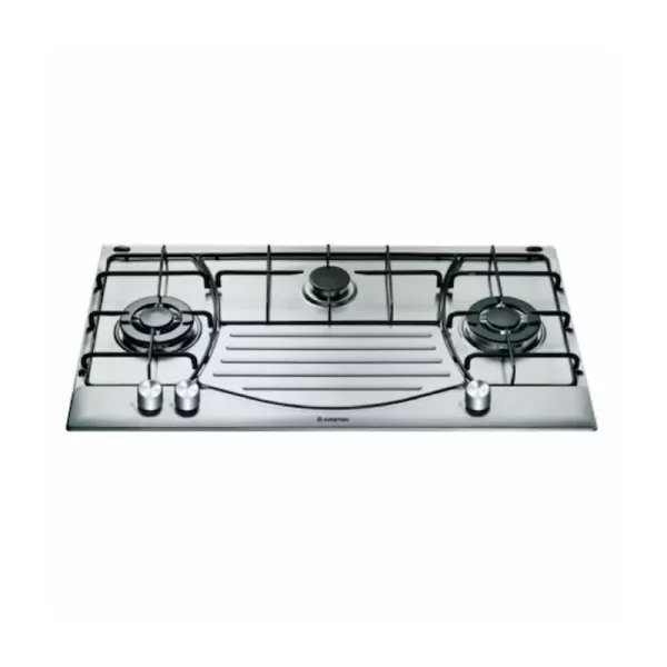 Ariston Gas Hob 87cm with 3 Gas Burners, Automatic Ignition PHN 932 T2 IX