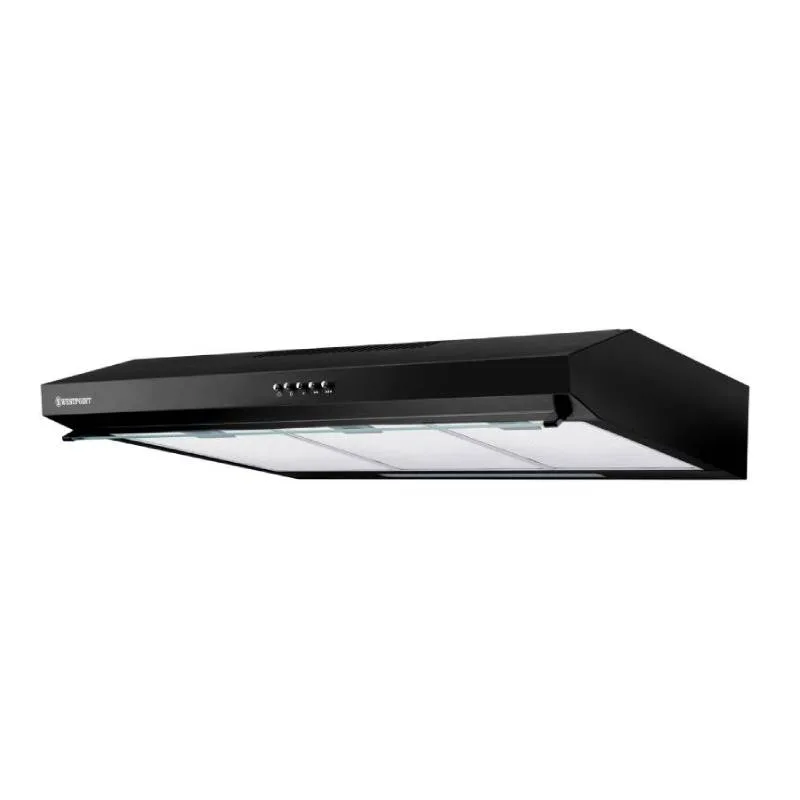 Westpoint Hood Cooker 90cm, 3-Speed Extraction, LED Lighting, Black Glass Finish WEQ-9517.PMN