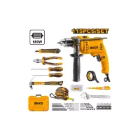 Ingco 115pcs Tools Set with Impact Drill 680W HKTHP11151