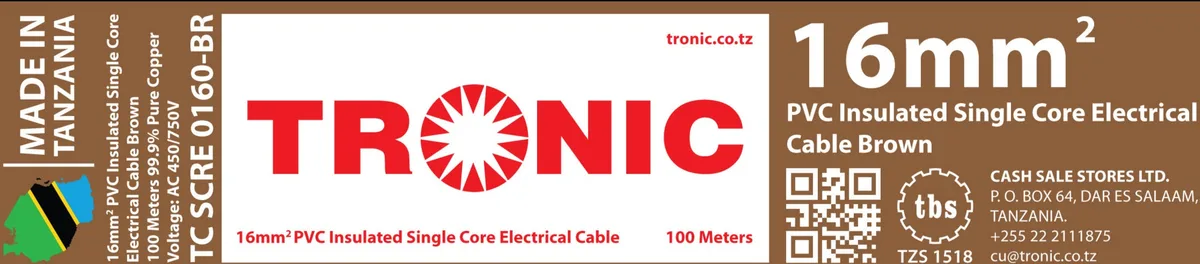 Tronic 16mm Single Core Cable