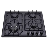 Homebase Cooker 4 Gas Burners 60/50CM Top Cutting Size 56/48CM Steel Top HB-4050