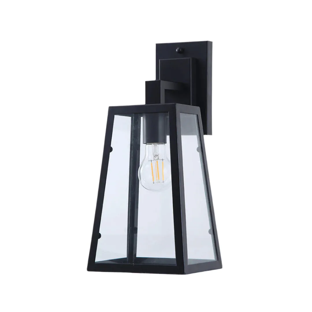 Tronic Outdoor Wall Lantern with Clear Glass Frame & E27 Holder (IP44 Rated)
