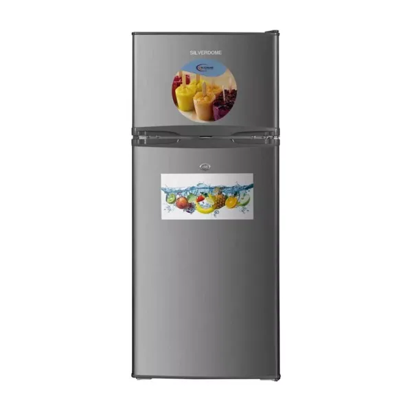 SilverDome Refrigerator 126L Double Door Top Freezer Defrost RFD-128
