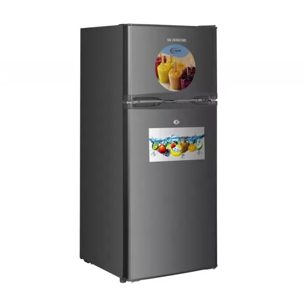 SilverDome Refrigerator 126L Double Door Top Freezer Defrost RFD-128