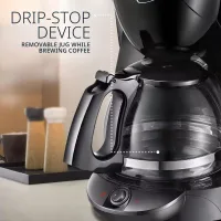 Delonghi Drip Coffee Maker 2.4L Glass Jug, 10 Cups, 1000W, Keep Warm Plate, Water Level Window ICM2.1B
