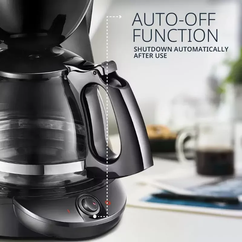 Delonghi Drip Coffee Maker 2.4L Glass Jug, 10 Cups, 1000W, Keep Warm Plate, Water Level Window ICM2.1B