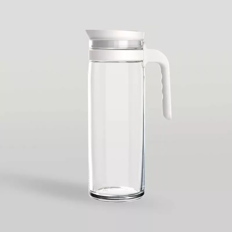 Ocean Jug Terra Pitcher Star White 1390ml � Stylish Glass Serve Pitcher for Water, Juice & Cold Beverages 3b2434901g0008