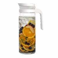 Ocean Jug Terra Pitcher Star White 1390ml � Stylish Glass Serve Pitcher for Water, Juice & Cold Beverages 3b2434901g0008