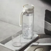 Ocean Jug Terra Pitcher Star White 1390ml � Stylish Glass Serve Pitcher for Water, Juice & Cold Beverages 3b2434901g0008