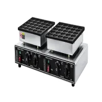 Commercial Electric 100-Hole Dual-Plate Heart Muffin Machine, 1800W Professional Industrial Mini Pancake & Waffle Maker WG-HF-SB50-2