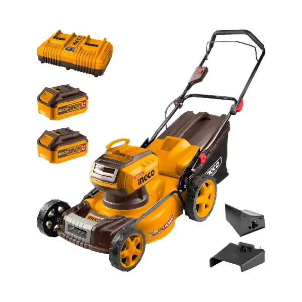 Ingco Cordless Lawn Mower 40V with Brushless Motor, 60L Bag Capacity, 3 Functions, Battery & Charger LMLI20186