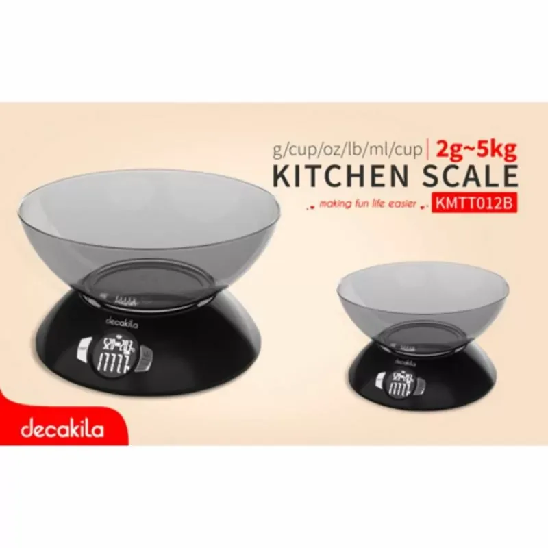 Decakila Kitchen Scale Electronic 5kg Capacity Plastic Kmtt012b auto power off with show low voltage numerical value auto power off