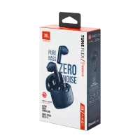 JBL Earphones, True Wireless Noise Cancelling in Earphones Black, Blue, up to 32 Hours of Battery Life, Water Resistant IPX4, 32rs, Water-Resistant & Sweatproof, Max Playtime TUNE FLEX BLK/BLU