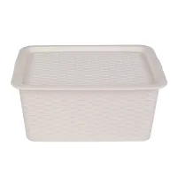 Nadstar Storage Basket Plastic with Lid Shopping Basket Organizer 28x18 CM Picnic Basket 2372