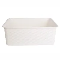Nadstar Storage Basket Plastic with Lid Shopping Basket Organizer 28x18 CM Picnic Basket 2372