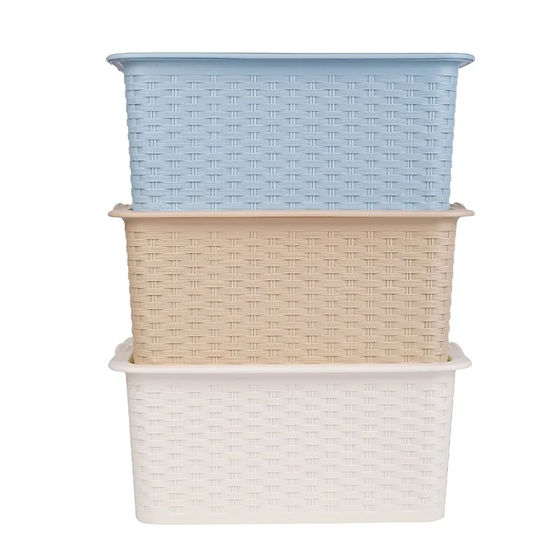 Nadstar Storage Basket Plastic with Lid Shopping Basket Organizer 28x18 CM Picnic Basket 2372