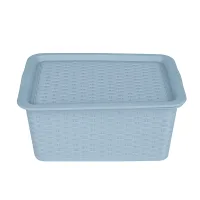 Nadstar Storage Basket Plastic with Lid Shopping Basket Organizer 28x18 CM Picnic Basket 2372