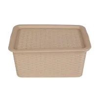 Nadstar Storage Basket Plastic with Lid Shopping Basket Organizer 28x18 CM Picnic Basket 2372