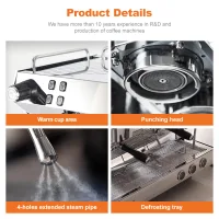 Gemilai Espresso Coffee Machine 220V/50Hz/4200W G3201C