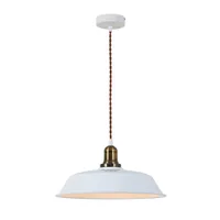 Tronic Contemporary White Deep-Dish Pendant Light