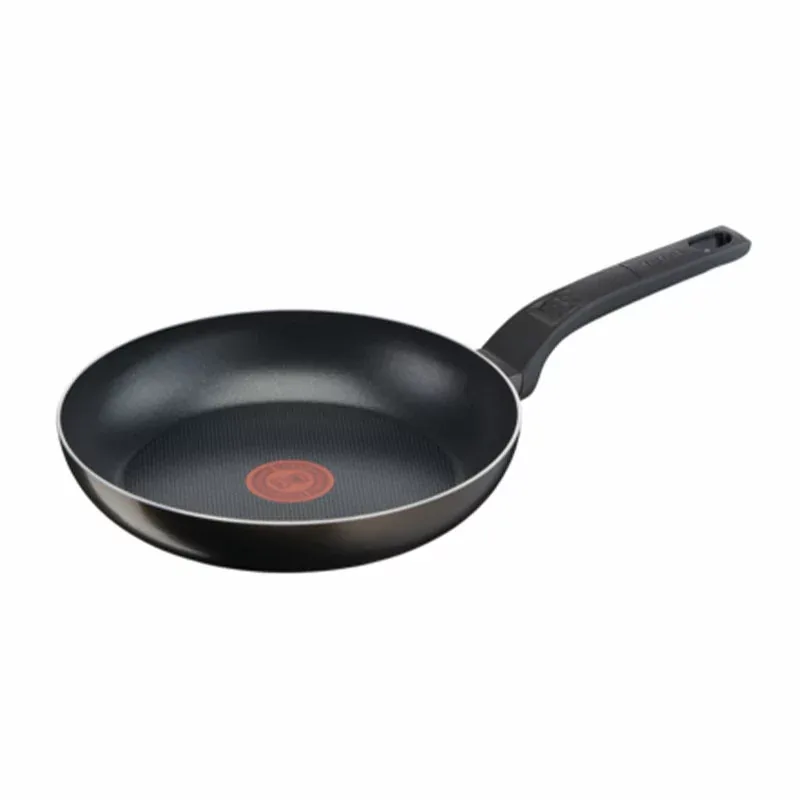 Tefal Frypan 28cm Easy Cook Titanium Nonstick Thermo Signal B5540602 - Aluminium Material With Heat Indicator Dishwasher Safe And Pfoa Safe