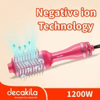 Decakila  Hair Comb Hot Air Styler 1200W Negative Ion Technology 2 Speed & 3 Heat Settings KEHS033R