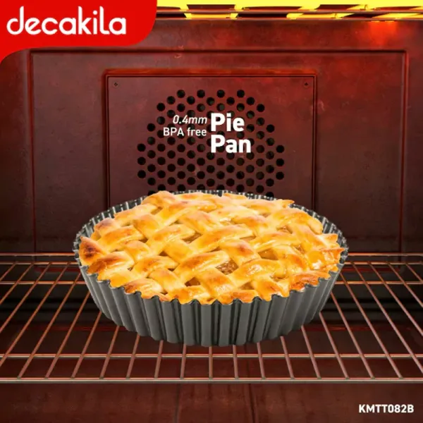 Decakila Baking Tray 24.5x5 CM Round Pie Mold Non Stick Cake Pan BPA Free Tart Mold KMTT082B