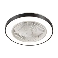 Tronic Round LED Ceiling Fixture with Integrated Fan - 48cm, 3 Light Modes