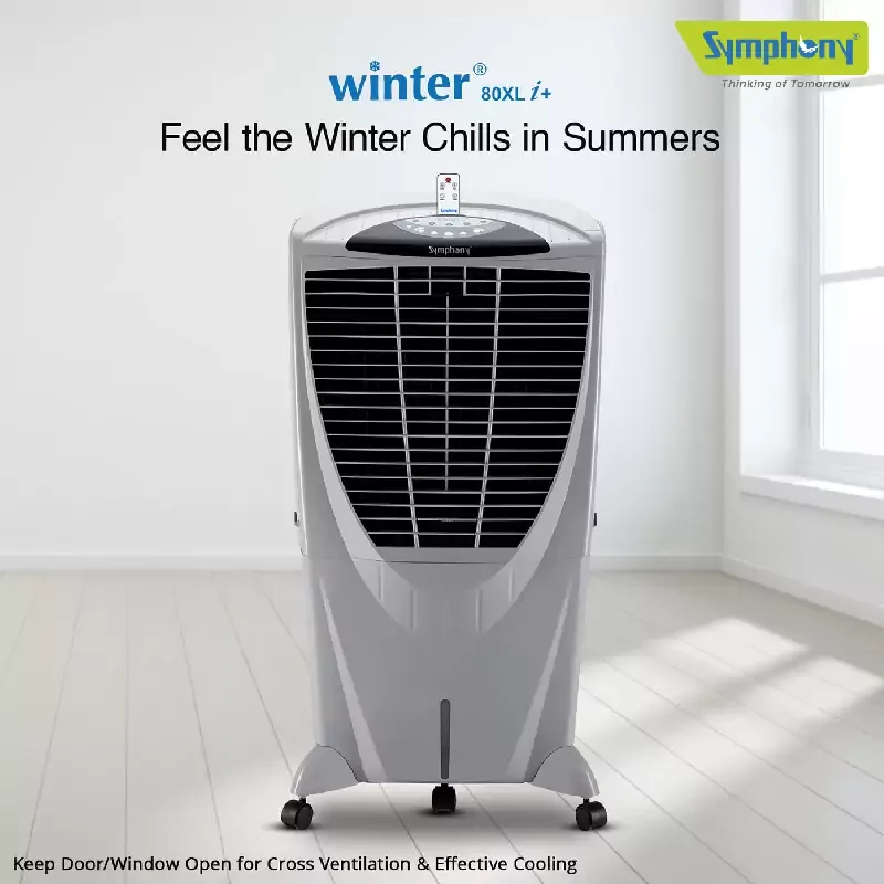 Symphony Desert Air Cooler 80L with Powerful Fan, Honeycomb Pads, i-Pure Technology WINTER 80XL