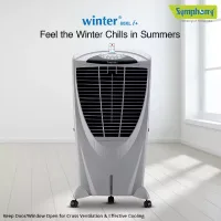 Symphony Desert Air Cooler 80L with Powerful Fan, Honeycomb Pads, i-Pure Technology WINTER 80XL