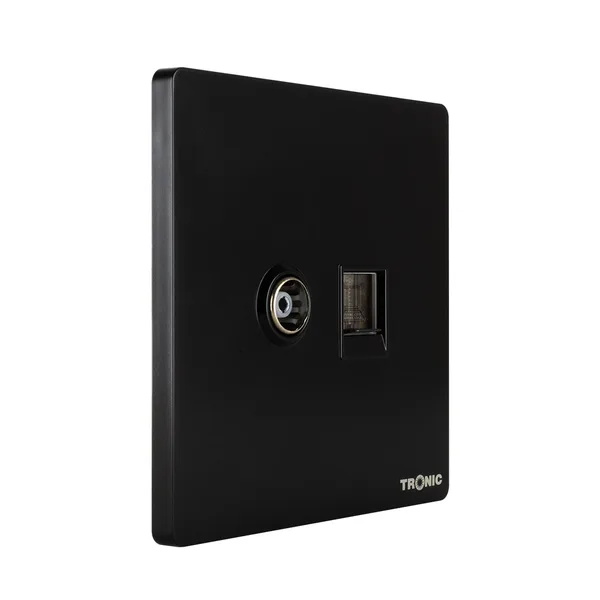 Tronic Black - TV and Data Socket