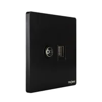 Tronic Black - TV and Data Socket