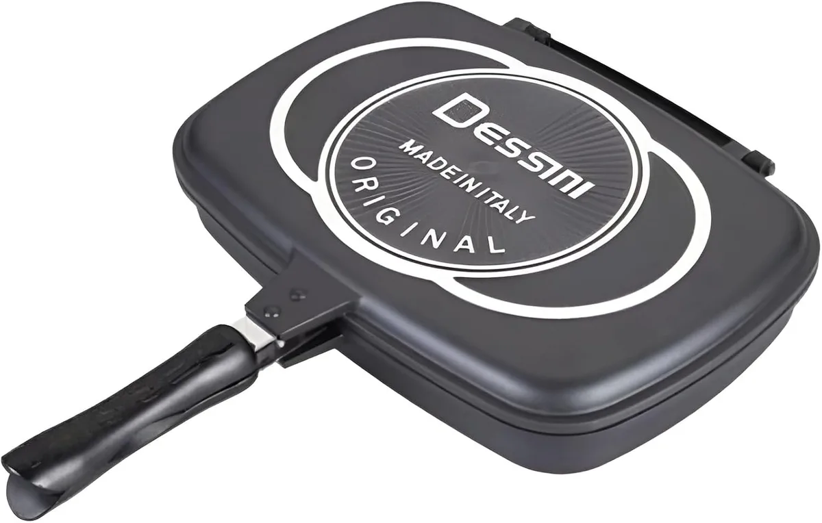 Dessini 36cm Double-Sided Grill Pan | Non-Stick, Flip Pan for Even Cooking