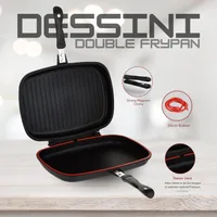 Dessini 36cm Double-Sided Grill Pan | Non-Stick, Flip Pan for Even Cooking