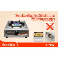 Decakila Gas Cooker 1 Burner 2.7kW Stainless Steel Even Heating Kmgs039m