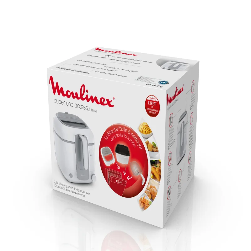 Moulinex Deep Fryer 2.2L/1.5kg 1800W Odor Filtration White AM310028