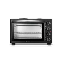 Hisense Mini Electric Oven & Hotplate 28L with 2 Plates, Knob Control, Max Temp 230° Black H28TOBKPKL16