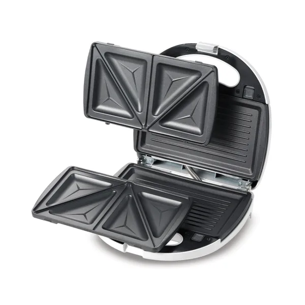 Kenwood Sandwich Toaster 2 Slice 2 in 1 Grill and Sandwich 750w Smp01.A0wh - Nonstick Grill Plates Cool Touch Handle Detachable Plates Light Indicator