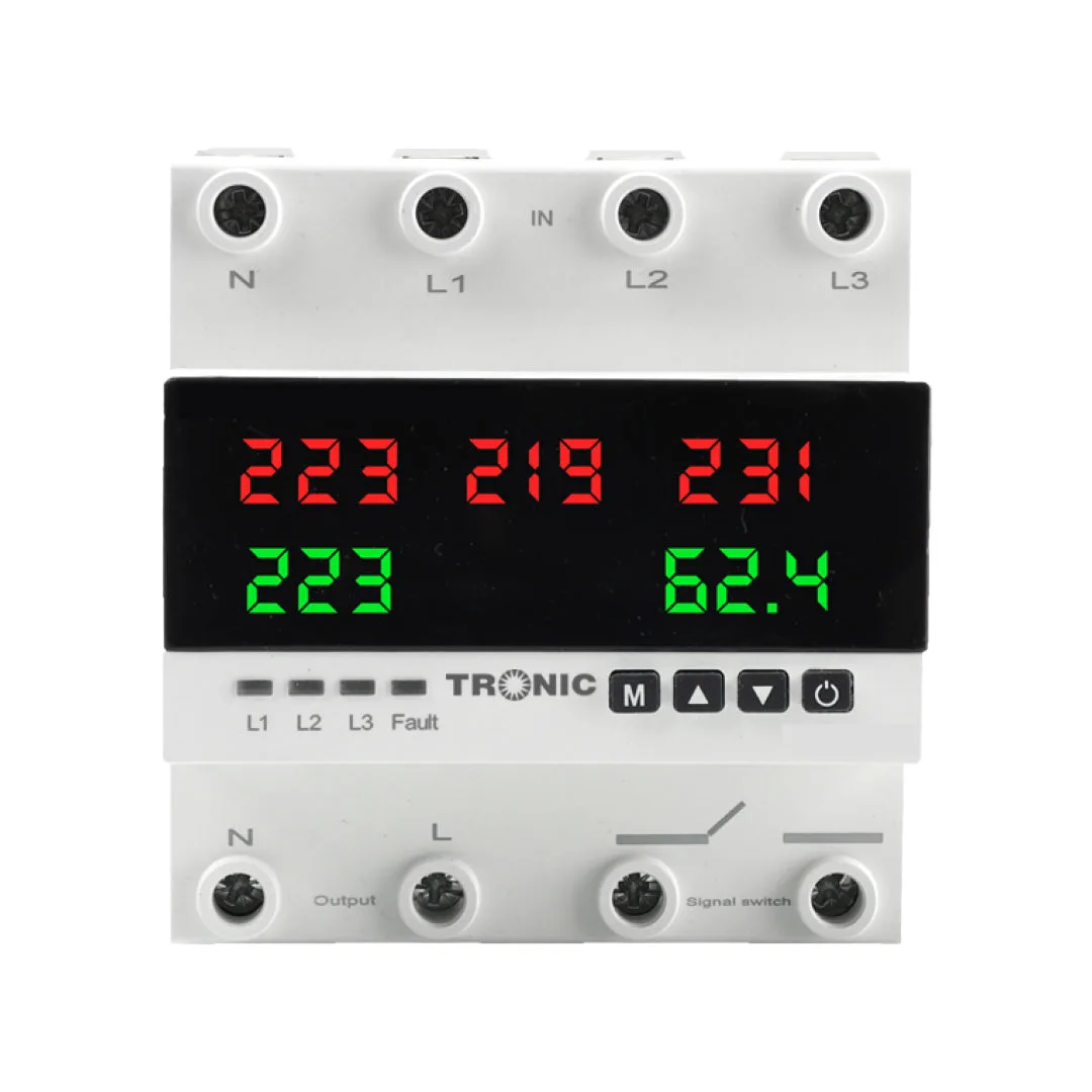 Tronic Automatic Phase Selector - 100A, 3-Phase + Neutral, Digital Control CO APS5-100