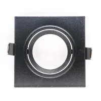 Tronic Square Recessed Black GU10 Holder