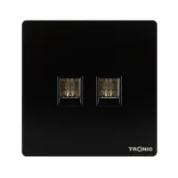 Tronic Black - 2 Gang Data Socket