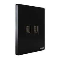 Tronic Black - 2 Gang Data Socket