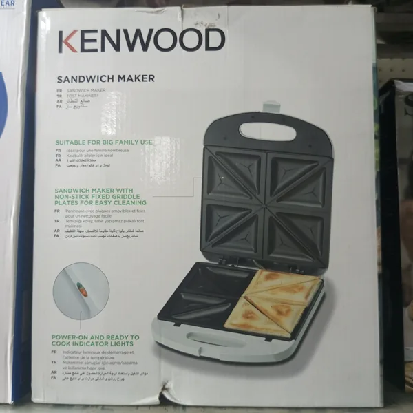 Kenwood Sandwich Maker SMP50 1200W Non-Stick 4 Slice – Compact Grill & Toastie Press for Quick Meals