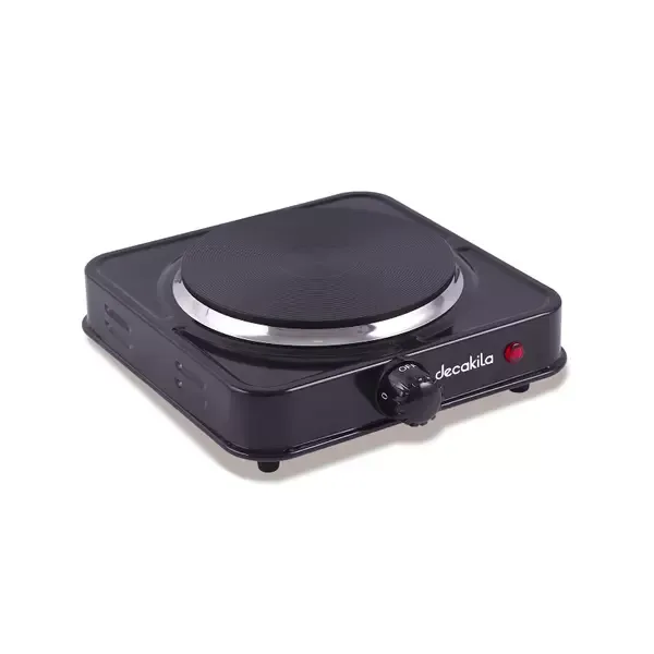 Decakila Hot Plate Single 5 Heat Settings Portable 1000w Kecc004b heavy duty cast iron heating surface electric stove usage for all flat bottom cookware