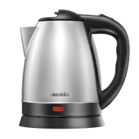 Decakila Jug Kettle 1.5l Steel with Water Guage 1800w Kekt002b boil dry protection with indicator light cord storage and anti slip feet design